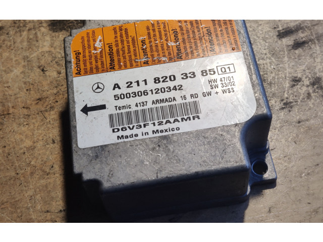 Блок подушек безопасности A2118203385   Mercedes-Benz E W211