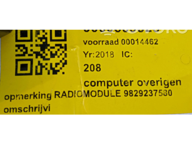 Řídící jednotka 9829237580, 9829237580   Peugeot 208 2014