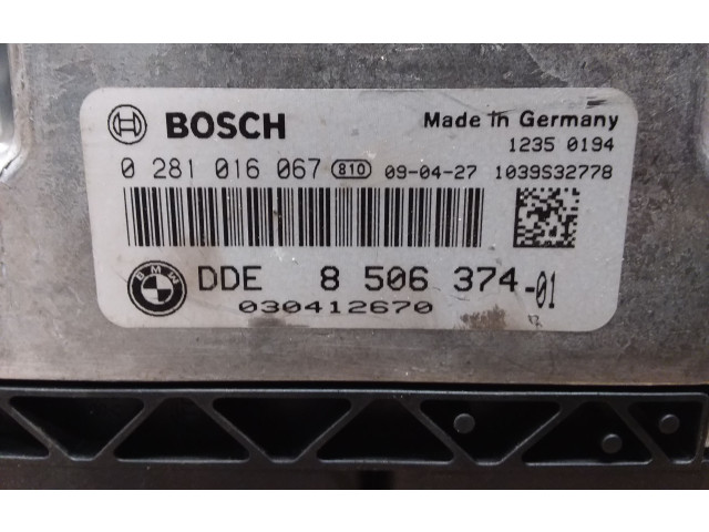 Řídící jednotka 0281016067, 8506374   BMW 3 E90 E91 2008