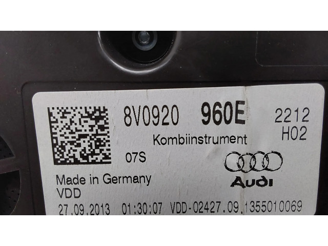 Панель приборов 8V0920960E   Audi A3 S3 8V       