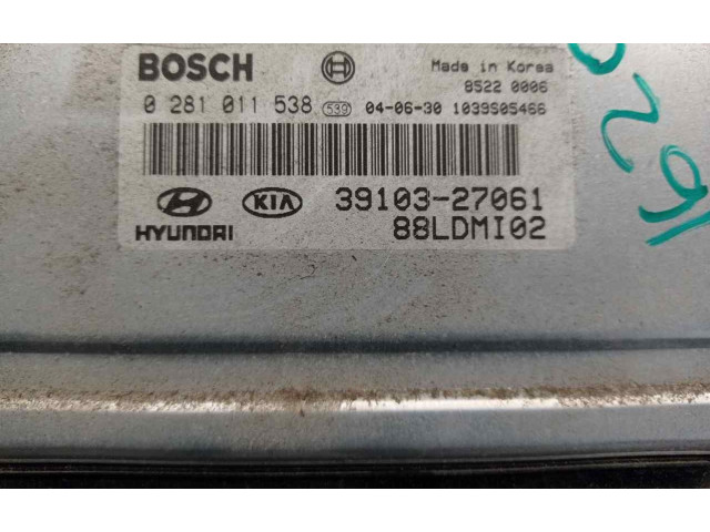 Řídící jednotka 3910327061, 0281011538   KIA Cerato 2004