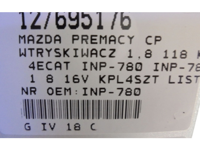 Vstřikovač INP-780, INP-780   Mazda Premacy     