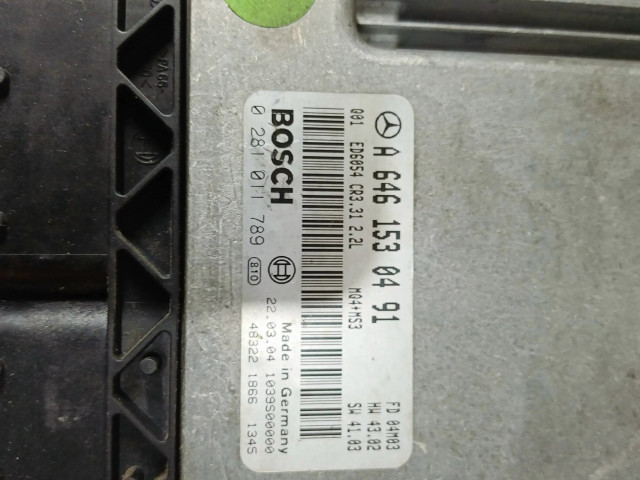 Řídící jednotka A6461530491, 0281011789   Mercedes-Benz Vito Viano W639 2004