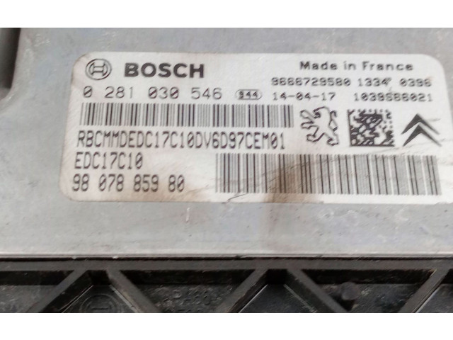 Řídící jednotka 0281030546, 9807885980   Peugeot 2008 I 2014