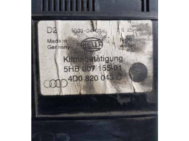 Блок управления климат-контролем 4D0820043C, 5HB00715501   Audi A8 S8 D2 4D
