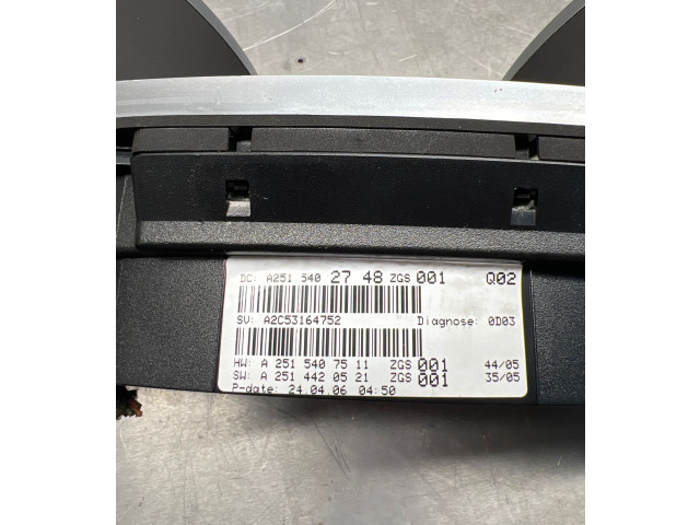 Панель приборов A2515402748, A2515407511   Mercedes-Benz ML W164       