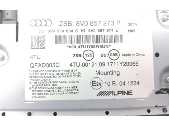 Дисплей    8V0857273P   Audi A3 S3 A3 Sportback 8P