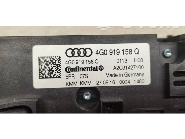 Блок управления климат-контролем 4G0919158Q, A2C91427100   Audi A6 S6 C7 4G