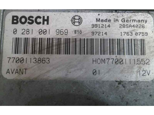 Vstřikovač 7700113863, 0281001969   Renault Megane I    D/F9Q A7 