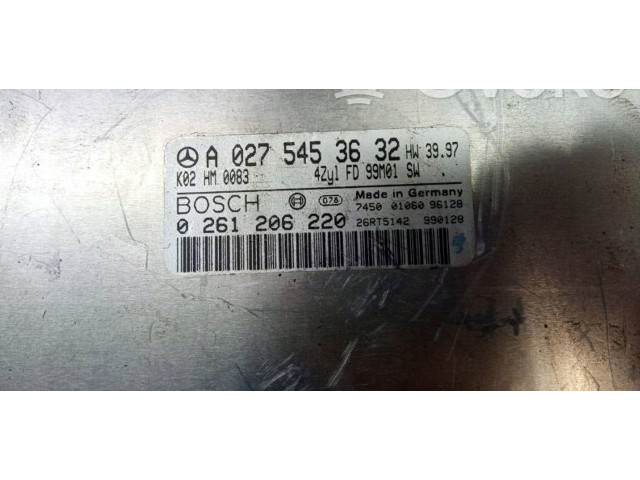 Řídící jednotka A0275453632, 0261206220   Mercedes-Benz CLK A208 C208 1999