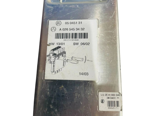   Pojistková skříňka A0265453432, 05045131   Mercedes-Benz SL R230 2001