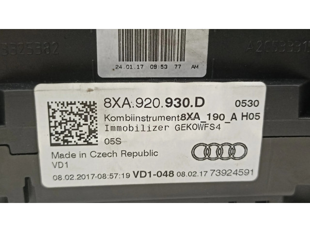 Панель приборов 8XA920930D   Audi A1       