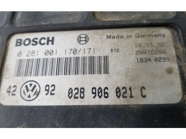 Блок управления двигателя 028906021C, 0281001170   Volkswagen Golf III