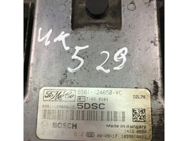 Блок управления двигателем Блок управления 6S6112A650VC, 0281011612   Ford Fiesta