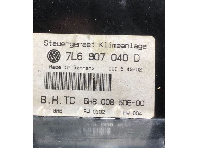 Блок управления климат-контролем 7L6907040D   Volkswagen Touareg I
