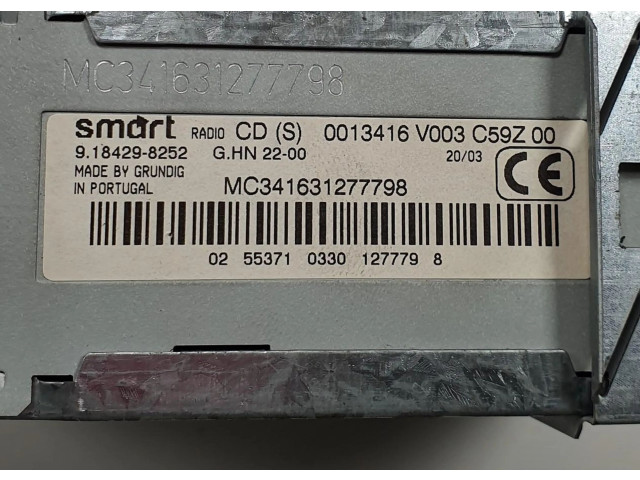 Vstřikovací lišta 0013416V003   Smart ForTwo I     