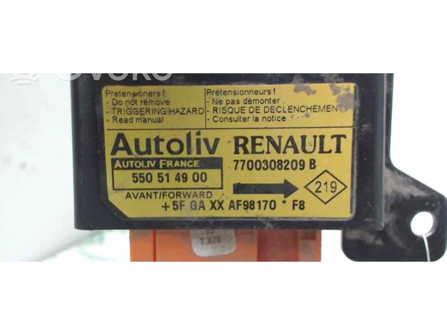 Блок подушек безопасности 7700308209B, 550514900   Renault Kangoo III