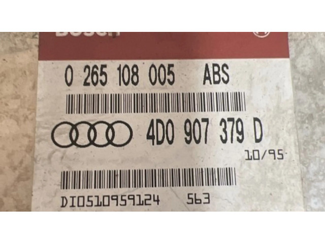 Блок управления АБС 4D0907379D, 0265108005   Audi A4 S4 B5 8D