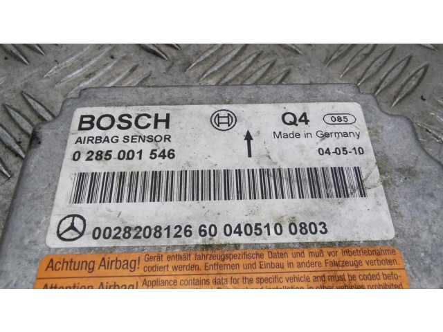 Блок подушек безопасности 0285001546, 0028208126   Mercedes-Benz S W220