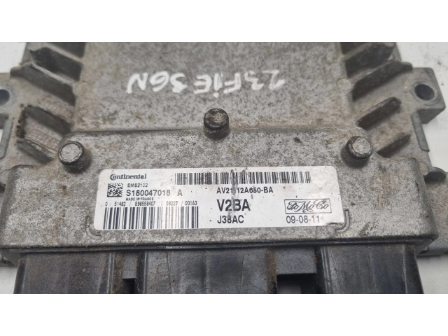 Блок управления двигателя AV2112A650BA, S180047018A   Ford Fiesta