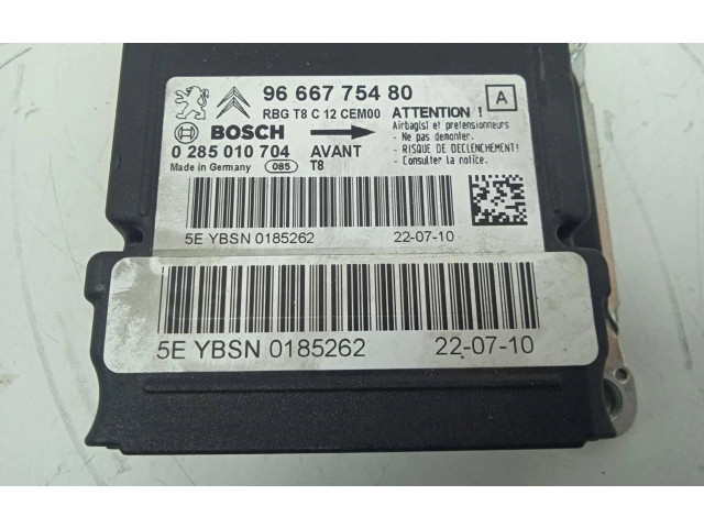 Блок подушек безопасности 9666775480, CENTRALITAAIRBAG   Peugeot 3008 I