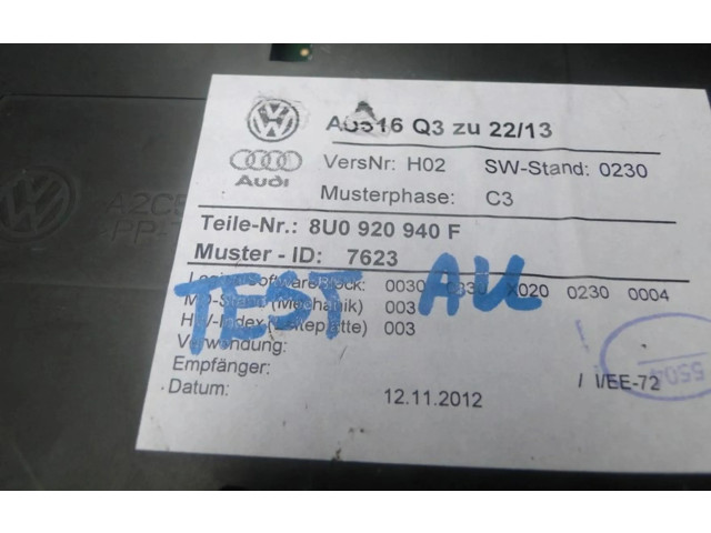 Přístrojová deska  Audi RS Q3 2023 8U0920940F, 8U0920940F  