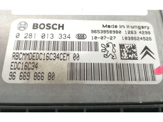 Řídící jednotka 9807028580, 0281013334   Peugeot 5008 2010