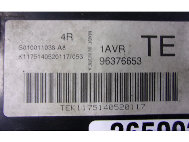 Блок управления двигателем ECU 96376653TE, 96376653TE   Chevrolet Aveo