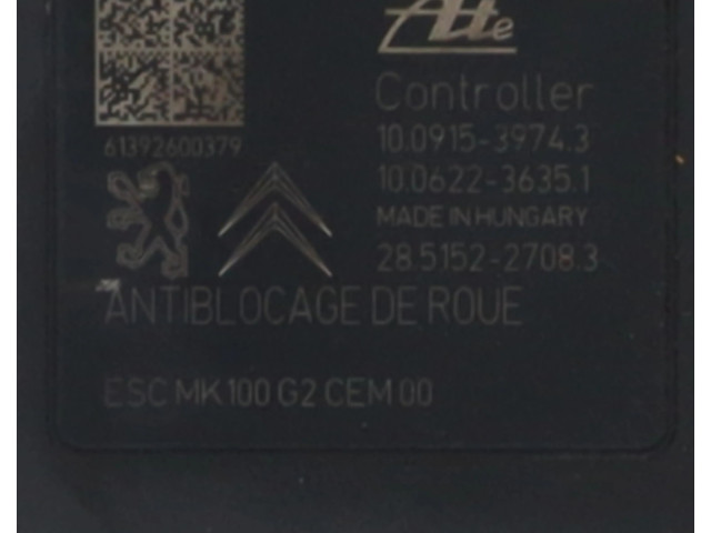 Jednotka ABS 9809312580   Peugeot 2008 I 2013