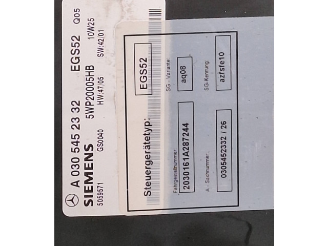 Блок управления коробкой передач A0305452332, 5WP20005HB   Mercedes-Benz C W203