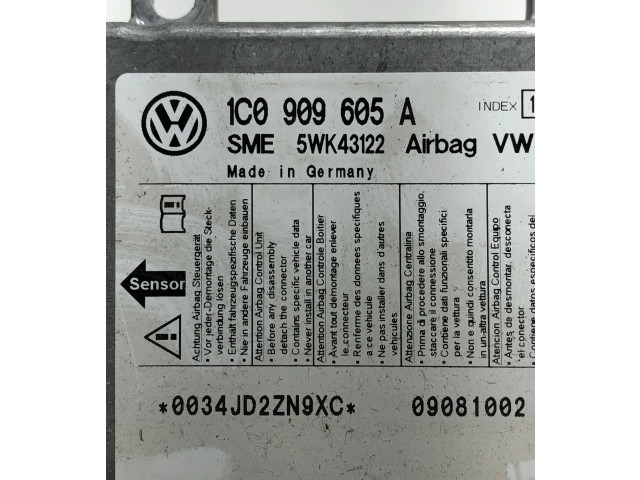 Блок подушек безопасности 1C0909605A, 09081002   Volkswagen Transporter - Caravelle T5