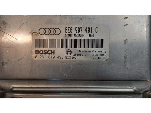 Блок управления двигателя 8E0907401C, 28SA5210   Audi A4 S4 B6 8E 8H