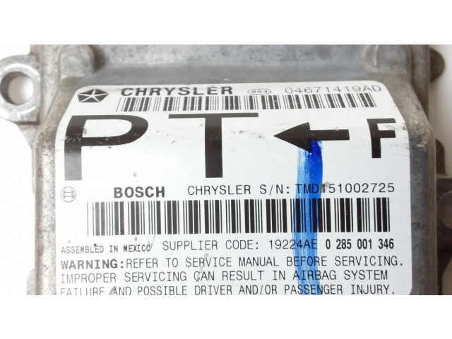 Блок подушек безопасности 04671419AD, 0285001346   Chrysler PT Cruiser