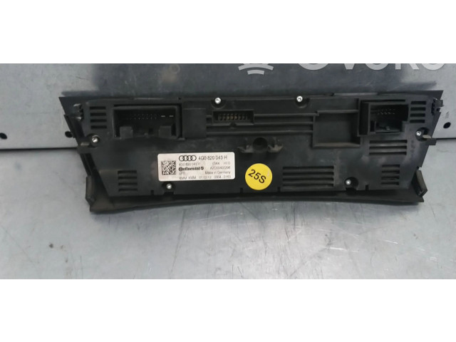 Блок управления климат-контролем 4G0820043H, 4G0820043AC   Audi A6 S6 C7 4G