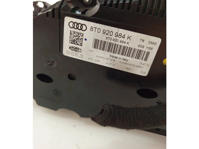 Спидометр (приборный щиток) 8T0920984K, 503002551230   Audi A5 Sportback 8TA 2013