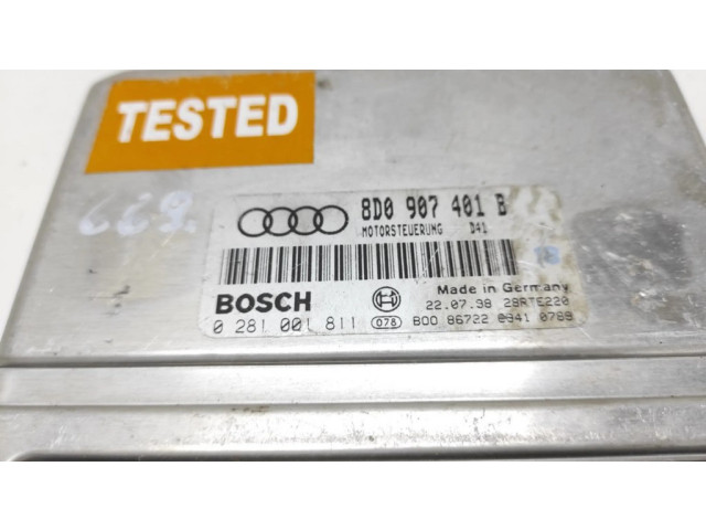 Řídící jednotka 8D0907401B, 0281001811   Audi A4 S4 B5 8D 1999