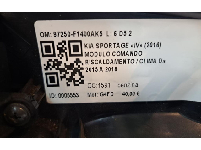 Блок управления климат-контролем 97250-F1400AK5, 97250-F1400AK5   KIA Sportage