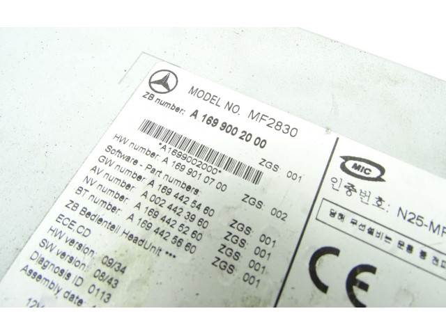 Pojistková skříňka Радио/ проигрыватель  / навигация A1699002000, A1699002000   Mercedes-Benz B W245 2005