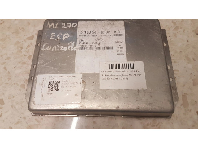 Řídící jednotka 1635454332, 10094615424   Mercedes-Benz ML W163 2002