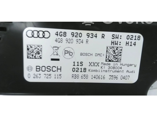 Přístrojová deska  Audi A6 S6 C7 4G 2017 4G8920934R  