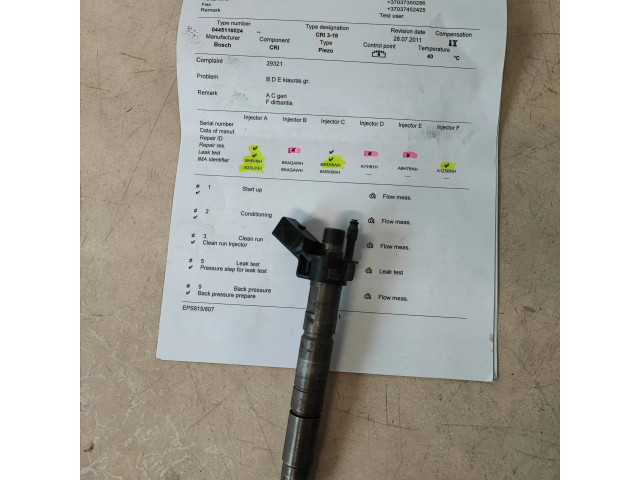Vstřikovač 0445116024, 8H8V8IH   BMW X5 E70  pro naftový motor 3.0 N57D30A 