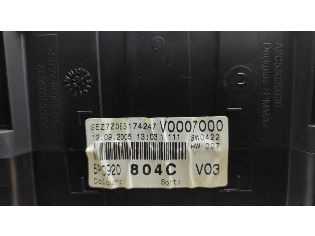 Панель приборов 5P0920804C   Seat Toledo III (5P)       