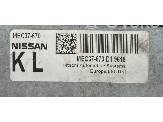 Řídící jednotka MEC37-670, MEC37-670   Nissan Note (E11) 2009