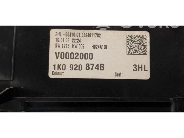 Přístrojová deska  Volkswagen Jetta V 2008 1K0920874B, A2C53242767  