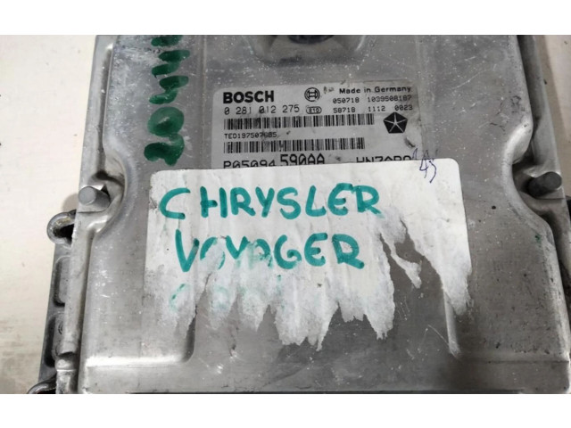 Блок управления двигателем ECU 0281012275   Chrysler Voyager       