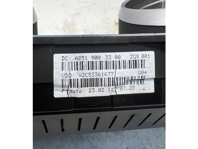 Přístrojová deska  Mercedes-Benz ML W164 2010 A2519003300, ZGS001  