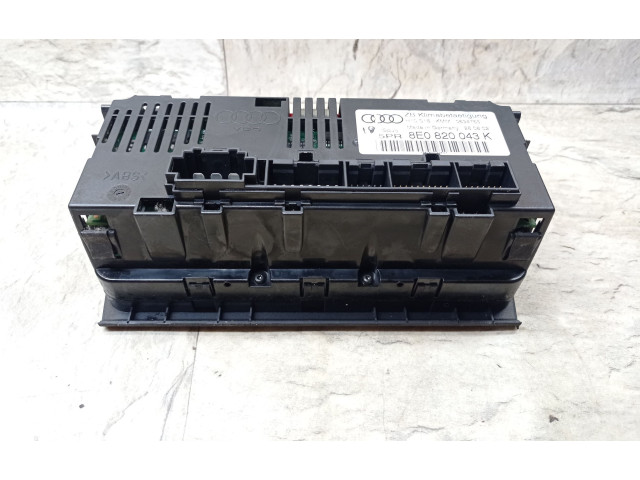 Блок управления климат-контролем 8E0820043A   Audi A4 S4 B6 8E 8H