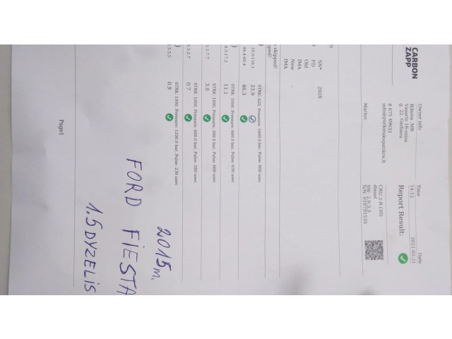 Vstřikovač 51903, 2928   Ford Fiesta  pro naftový motor 1.5  