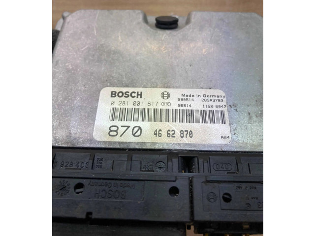 Блок управления двигателем Блок управления 4662870, 0281001617   Saab 9-3 Ver1