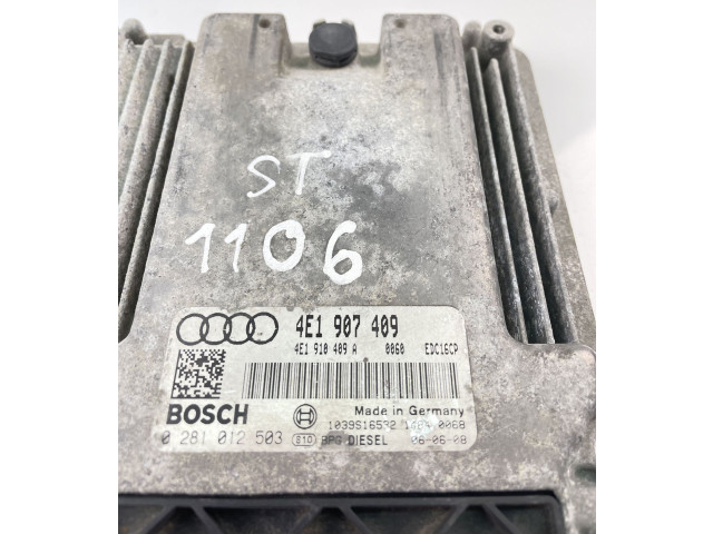 Řídící jednotka 4E1907409, 0281012503   Audi A8 S8 D3 4E 2007